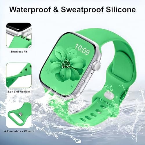 18 Pack Silicone Bands Compatible with Apple Watch 38mm 40mm 41mm 42mm 44mm 45mm 46mm 49mm Women Men, Soft Waterproof Replacement Wrist Sport Band for iWatch Series 11 10 9 8 7 6 5 4 3 2 1 SE Ultra - Thumbnail 2