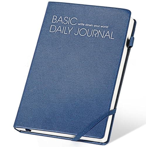 CAGIE A5 Lined Journal Notebook 256 Pages Journals for Writing with Pen Loop Hardcover Journaling Notebooks with Inner Pocket, 5.7" x 8.3", Blue - Image 1