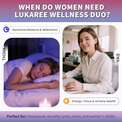 Lukaree Evening Primrose Oil & Cranberry Wellness Duo – Supports Urinary Health, Hormonal Balance, Skin Health, Stress Relief, and Relaxation – Daytime Clarity & Nighttime Calm – 30-Day Supply - Thumbnail 4