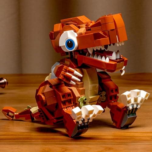MENTOJOY Poseable Baby T.rex Building Set – 630 Pieces STEM Dinosaur Toy, Suitable for Children Age 6 and Above | Jurassic Educational Gift - Thumbnail 4