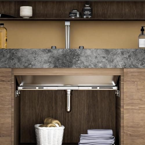 HAHOME Undermount Sink Brackets Support Kit, Adjustable Heavy Duty Stainless Steel Undermount Sink Repair Braces for Kitchen & Bathroom Sinks 28–39.4 Inch (2 Pack) - Thumbnail 2