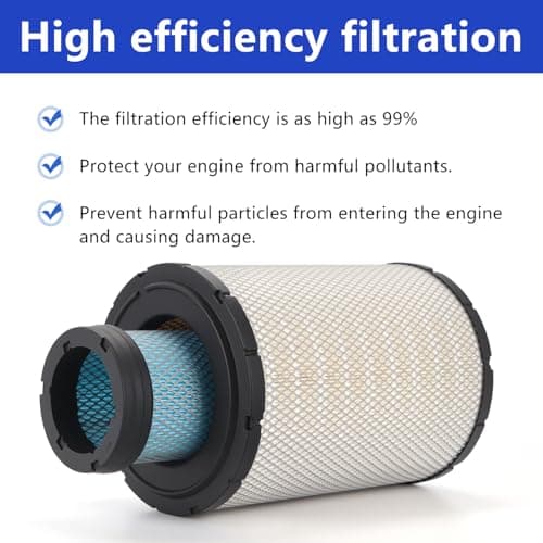 AUIVERED P527484 P527680 Air Filter Kit - Fit for GMC Ford & Magnum Trucks Replaces Baldwin RS2863 RS3501, Wix 46433 46429, Luber-Finer LAF1878, Ac Delco A1169C A1304C AF4878 AF25215 - Thumbnail 5