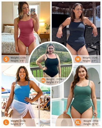 SOCIALA Bathing Suit for Women Tummy Control Swim Suit 2026 Ribbed One Piece Swimsuit Women Tie Side High Cut Ruched Monokinis Royal Blue S - Thumbnail 6