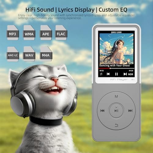 CONODO MP3 Player with Bluetooth 5.3, 1.8" Screen, Color-Block Music Player - Thumbnail 3