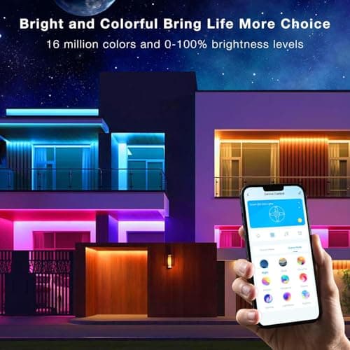DAYBETTER 100ft Outdoor LED Strip Lights, Waterproof, IP67 Outdoor LED Lights with Remote, Bluetooth APP Control, Color Changing LED Rope Lights for Bedroom, Bathroom, Roof, Balcony, Pool - Thumbnail 3
