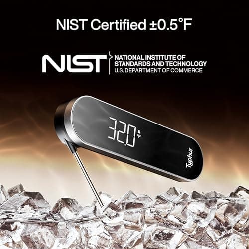 Typhur InstaProbe Core 0.5 Sec Instant Read Meat Thermometer Digital with Readable Display in Sunlight for Cooking, Professional Thermometer with IP67 Waterproof for Grill, BBQ, Cooking, Smoker - Thumbnail 4