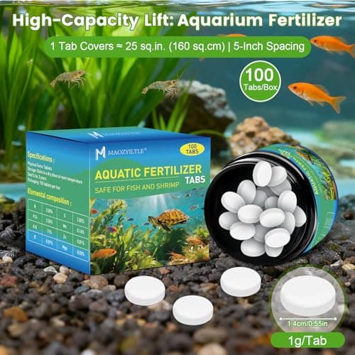 Maozyiltle Root Tabs, Aquarium Plant Fertilizer, Aquarium Water Care Tabs, 100 Tabs Aquarium Plant Food Safe for Fish and Shrimp, Aquatic Plant Fertilizer for Planted Aquarium Substrate (2 * 100) - Thumbnail 6