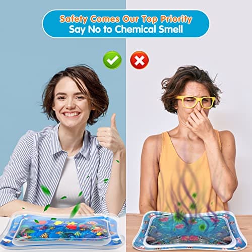Infinno Inflatable Tummy Time Mat Premium Baby Water Play Mat for Infants and Toddlers Baby Toys for 3 to 24 Months, Strengthen Your Baby's Muscles, Portable - Thumbnail 6