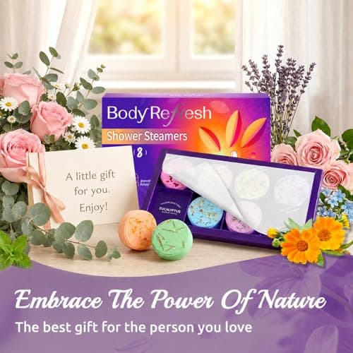 Shower Steamers Aromatherapy - 8 Pack Shower Bombs with Essential Oils, Mothers Day Gifts for Mom Wife, Birthday Gifts for Women Self Care Relaxation Home SPA Stress Relief Teacher Appreciation Gift - Thumbnail 5
