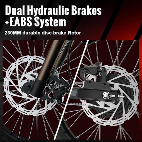 Riding'times GT73 Electric Dirt Bike for Adults, 2400W 48V 37MPH Dirt Bike, 36.4AH Dual Battery Ebike Up to 85 Miles, 25" Motorcycle Tire, UL2849 All Terrain for Mountains, Snow, Sand - Thumbnail 6