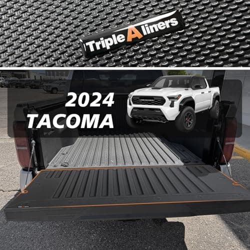 TripleAliners Truck Mat Compatible with 2024-2026 Toyota Tacoma Tailgate Accessories, Tailgate Mat Cover Custom Fit All Weather Protection Pickup Liner - Thumbnail 5