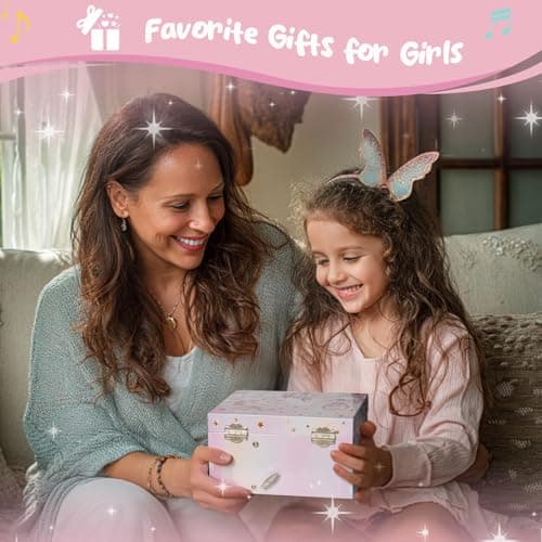 ProCase Unicorn Jewelry Box for Girls, Kids Musical Jewelry Boxes with Spinning Unicorn Doll, Birthday Gifts for Little Girls Children Toddler Ages 3 4 5 6 7 8 -Pink (Box Only) - Thumbnail 4