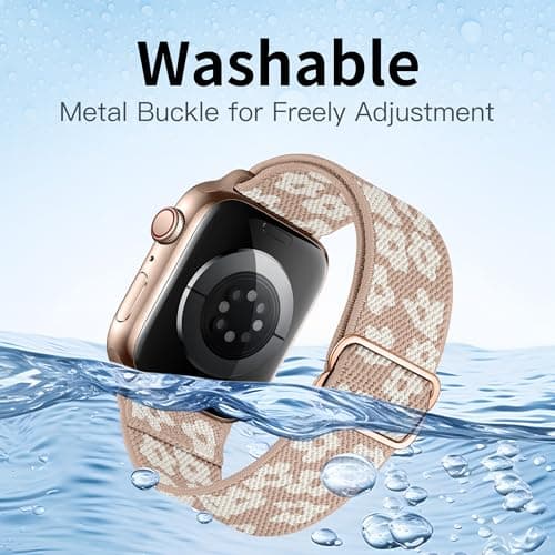 MITEV 6 Pack Stretchy Solo Loop Compatible with Apple Watch Band 38mm 40mm 41mm 42mm 44mm 46mm 45mm 49mm Women,Soft Nylon Elastic Braided Strap Wristband for iWatch Series 11 10 9 8 7 6 5 4 3 Ultra/SE - Thumbnail 5
