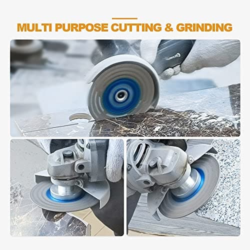 Diamond Granite Cutting Wheel,BRSCHNITT 4-1/2 Inch 115mm Vacuum Brazed Angle Grinder Diamond Blade with 5/8-11 Thread for Grinding Beveling Shaping Rounding Granite,Porcelain,Tile,Stone,Marble,Quartz - Thumbnail 3