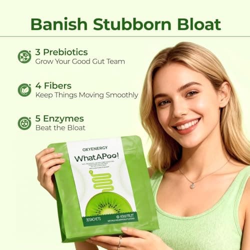 OxyEnergy Psyllium Husk Powder, Fiber Powder Supplement for Gut Health Kiwi Flavored Daily Soluble Bloating Relief & Digestive, Vegan, Gluten-Free, Non-GMO Plant-Based, 30 Packets - Thumbnail 4