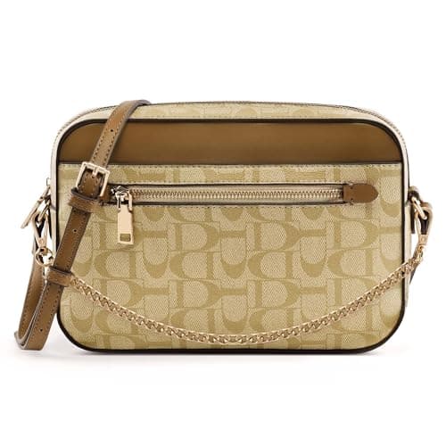 Goinsound Cross Body Bag for Women Small Crossbody Purse PU Leather Women's Shoulder Handbags with Chain Strap Apricot - Image 1