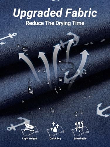 Arcweg Mens Swimming Trunks 2 in 1 with Boxer Liner 5.5" Quick Dry Swimwear Bathing Suit Swim Shorts with Zipper Pockets XXL(US) - Thumbnail 6