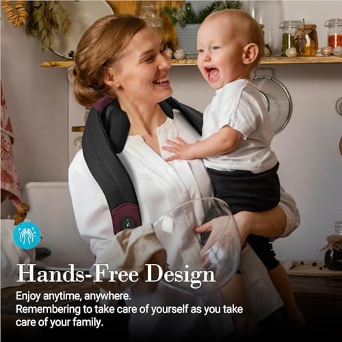 CuPiLo Shiatsu Neck Massager with Heat - Cordless 4D Expert Neck Shoulder Massage for Pain Relief,Upgarded Kneading Massager for Muscle Relaxation - Thumbnail 5