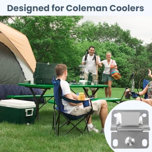 Cooler Stainless Steel Hinges Replacement with Screws for Coleman Ice Chest Coolers, 316 Stainless Steel, 2 Pack - Thumbnail 5