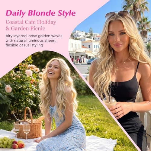Ve Sunny Human Hair Clip in Extensions Dark Blonde Highlights Golden Blonde Remy Hair Extensions Real Human Hair for Women Clip in Hair Extensions for Short Hair 12 Inch 85g 5pcs - Thumbnail 2