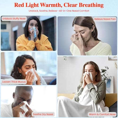Red Light Therapy for Nose Warmer, Heated Nasal Mask,Nasal Soothing Device,Heating Winter Nose Warmer Cover Men Women Cold Weather Outdoor Activities - Thumbnail 3