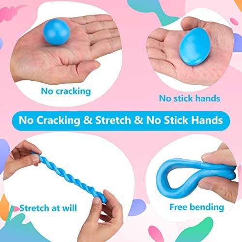 CiaraQ Polymer Clay Starter kit, Oven Bake Modeling Clay with Sculpting Tools, 50 Colors, 2.8 lb - Thumbnail 4