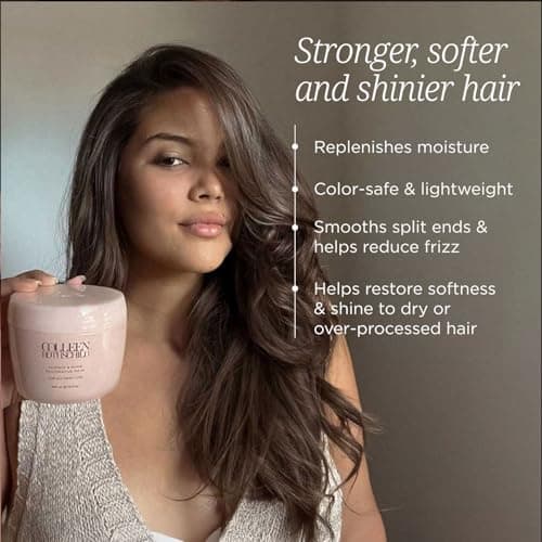 COLLEEN ROTHSCHILD Quench & Shine Restorative Mask | Deeply Nourishing Conditioning Treatment | Color-Safe Formula | Strengthening Hair Repair | Revives All Hair Types (10 fl oz) - Thumbnail 3