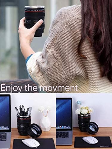 Chasing Y Camera Lens Coffee Mug,Camera Lens Mug,Fun Photo Coffee Cup Stainless Steel Lens Mugs Thermos Great Gifts for Photographers,Men,Women,Friends,School Rewards - Thumbnail 5