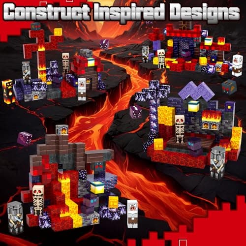 SHXYKZ 150 PCS Magnetic Blocks Toys for Kids, Dungeon-Themed Building Blocks, Stacking Magnets, STEM Montessori Sensory Toys for Boys and Girls Age 3 4 5 6 7 8 9 10 Gifts - Thumbnail 4