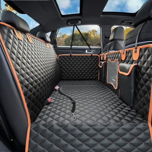 Back Seat Extender for Dogs,Dog Car Seat Cover for Back Seat with Hard Bottom Holds 500 lbs,Car Seat Protector,Waterproof Extender for Dogs,Dog Hammock,Pet Bed for Full-Size Cars,SUVs, Small Trucks - Image 1