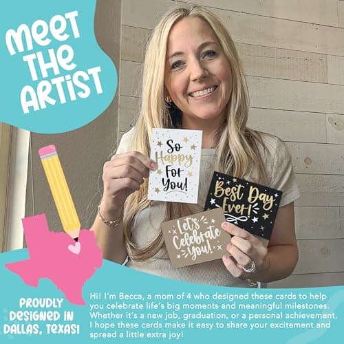 Hadley Designs Congratulations Cards with Envelopes -54 Graduation Cards 2026 Grad Card Bulk Congrats Card, Blank Greeting Notecard For Kindergarten Middle School & College Graduates, Designed in USA - Thumbnail 2