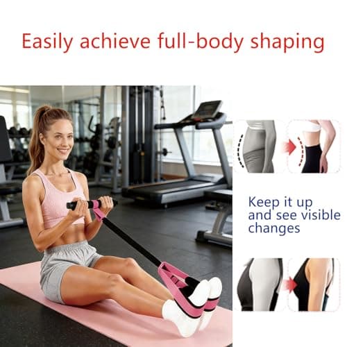 Arisenca Portable Pedal Resistance Band with Handles, Foot Pedal Exercise Band for Home Workout, Full Body Resistance Trainer for Abs, Arms, Legs and Core - Thumbnail 5