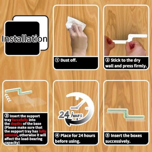 YODAR 5 Pack Clear Acrylic Organizers Shelves for Funko Pop Figures, Invisible Riser Display Shelf for Wall Storage Decor, Floating Display Ledge for Figures Stand Collection, Shining at night - Thumbnail 5