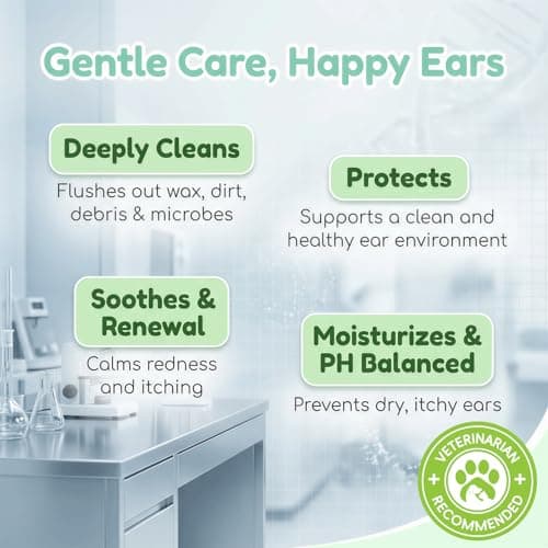 Cabishy Ear Cleaner for Dog Cat Ear Drops Wax Removal with Centella Asiatica No Irration, No Alcohol, Non-Medicated Pet Ears Wash Cleaning Solution Itch Relief Soothing Deodorizing Itchy Ears 4oz - Thumbnail 5