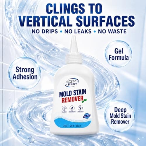 OceanBreezy Mold Stain Remover Gel 8 Fl Oz, Household Grout Surface Cleaner, Cleaning Gel for Washing Machine, Refrigerator Strips, Tiles, Bathroom Kitchen Sinks, Damp Areas - Thumbnail 5