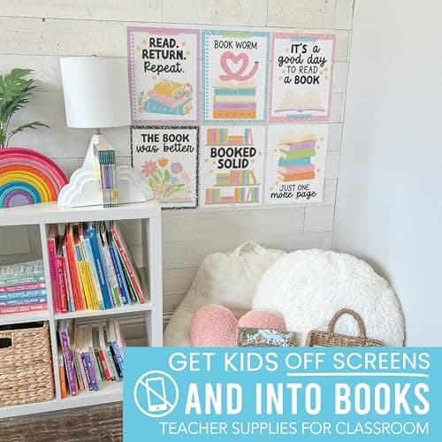 Reading Posters for Classroom Decor - Read Sign School or Home Library Wall, Reading Strategies Bulletin Board Decorations, Elementary & High School ELA Classroom Must Haves, English Teacher Supplies - Thumbnail 2