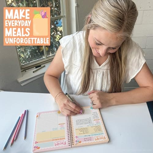 Hadley Designs Blank Recipe Book to Write in Your Own Recipes - Spiral Recipe Notebook, Cookbook Blank Journal, Make Your Own Cookbook, Recipes Notebooks to Write in, Graduation Gifts 2026 - Thumbnail 5