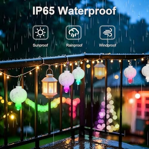 ZGWJ Paper Lantern Lights Battery Operated, 10 Pack Hanging Small LED Lights for Lantern, Balloon,Wedding,Party, Decorative Lighting for Outdoor Indoor Halloween Christmas Decorations, Multicolored - Thumbnail 4