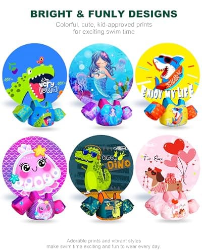 AEOCOO Puddle Float Jumper 20-30-50-60-70 Pounds, Toddler Swim Vest for 1-3-5-6-9 Years Old, Pool Floats with Swimming Arm Floaties Swim Jacket for Kids Swimmies, Boys, Girls, Niños, Seajelly - Thumbnail 6