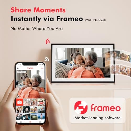 Digital Picture Frame, 15.6 Inch Large Frameo Digital Photo Frame WiFi, 32GB, 1920 * 1080 IPS HD Touch Screen, Tabletop&Wall-Mounted, Share Picture Video, Birthday, Wedding, for Mom - Thumbnail 3