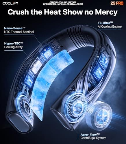 TORRAS Coolify 2026 Neck Air Conditioner 2S PRO, Ice-Feel Semiconductor Cooling Neck Cooler & Personal Air Conditioner for Golf, City Walk, Vacation Travel & Music Festival, Premium Summer Gift, Black - Thumbnail 4