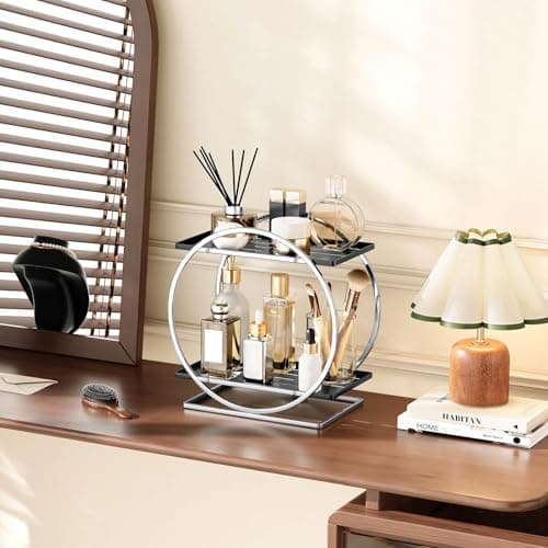 YIWANFW Bathroom Counter Organizer, 2-Tier Perfume Organizer for Dresser - Thumbnail 6