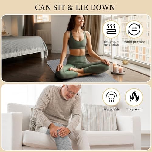 Extra Large Heating pad,XXXL Heating Pad for Back Pain Relief, 20x40 Electric Heating Pad Moist Heat Fast Heating 10 Heat Settings Auto Shut Off Soft Washable Heat Pad for Neck Shoulder Muscle Cramps - Thumbnail 5