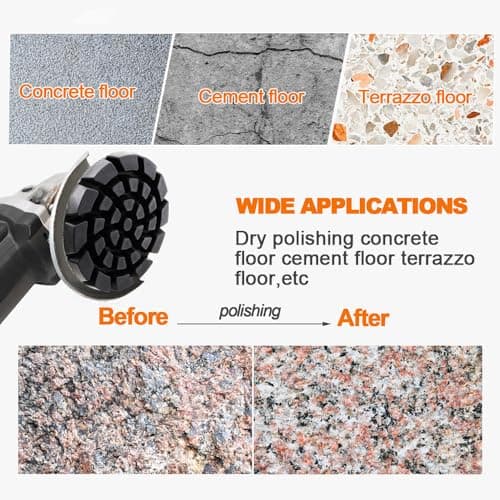 Diamond Concrete Polishing Pads - BRSCHNITT 6pcs 4 inch Grit#30 Resin Bond Renew Pads Beton Floor Renew Reparing Disk - Thumbnail 3