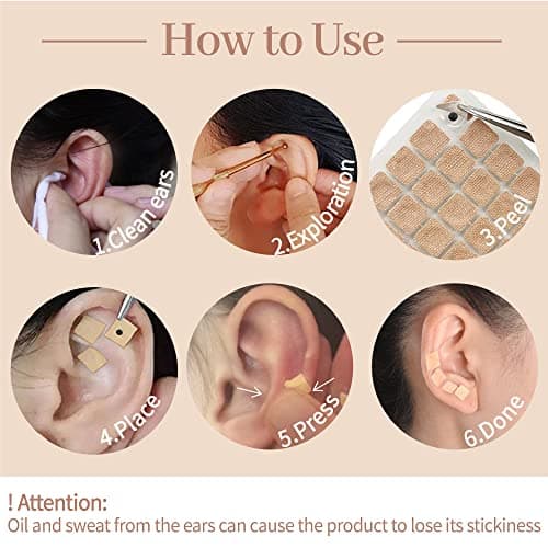 1200Pcs Ear Seeds Acupuncture Kit, Auricular Sticker Kit with Ears Seed, Acupuncture Pen, Acupressure Ear Chart, Tweezers - Thumbnail 4