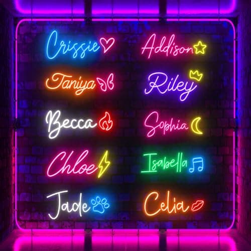 OPBYWE Custom Neon Signs, Neon Sign Customizable for Wall Decor, Custom Kids Name Sign,Personalized Neon Sign for Wedding Birthday Party Christmas Gifts - Thumbnail 3