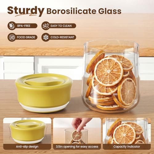Overnight Oats containers with Lids, Upgraded Easy Open quarter twist, 16 oz Glass Food Storage Jars set of 2, Wide Mouth Mason Salad Jars for Meal Prep, Coffee Beans, Grains, Loose Tea and More - Thumbnail 4