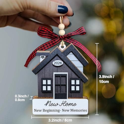 House Warming Gifts New Home, Housewarming Gifts for Women, Couple, Homeowners, New House Gift Ideas - New Home Ornament 2026, First Christmas House Ornament - Thumbnail 5