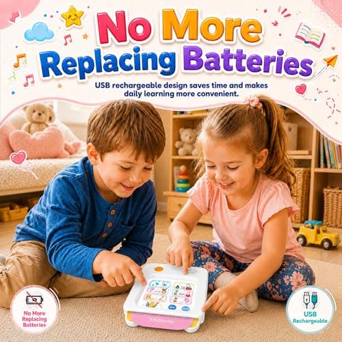 JAESITETER Screen-Free Learning Tablet, Phonics Talking Flash Cards, 84 Pages, 36 Themes, 2800+ Knowledge Points, 500+ Test Library, 300+ Thinking Training, Learning Educational Toy Kids 2-6 Gifts - Thumbnail 4
