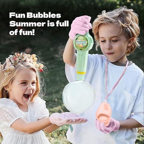 Fog Bubble Machine, Rechargeable Automatic Electric Smoke Bubble Machine, Magic Smoke Bubble Maker, Colorful Lights & Music, Bubble Fog Game for Parties, Beaches, Summer (Green) - Thumbnail 6